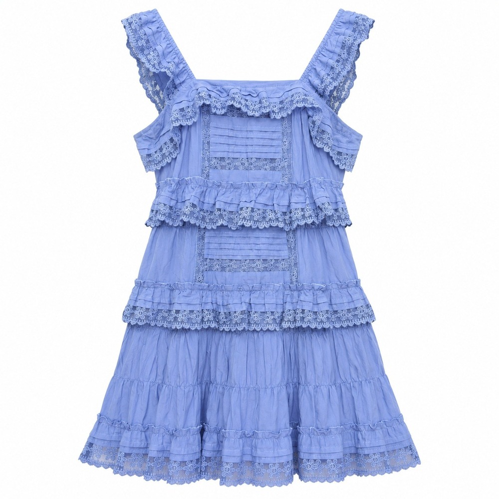 Gacaky Coquette Dollette Ruffled Mini Dress Women Small Cottagecore Fairycore